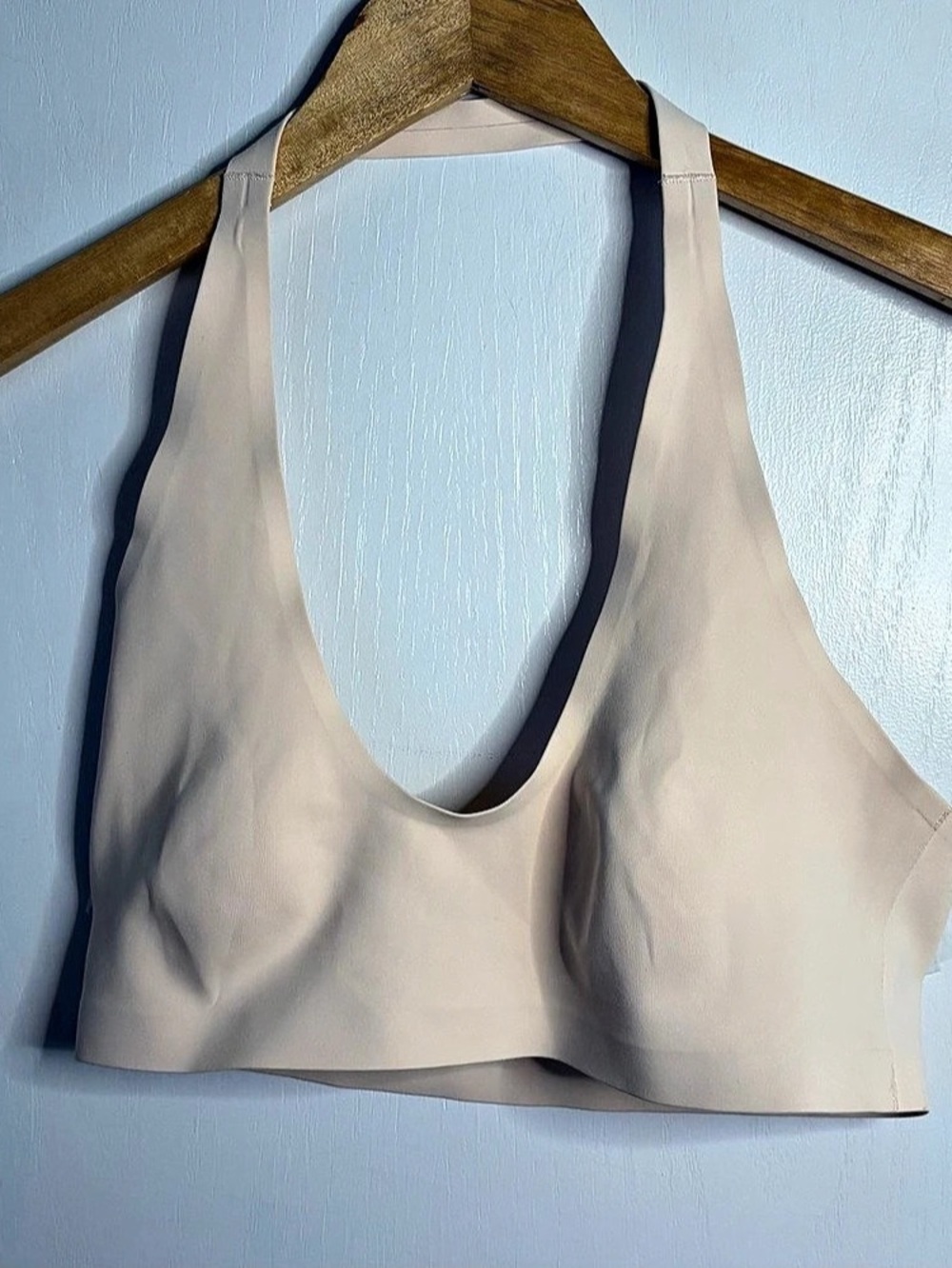 Intimately Free People Sz M Halter Bralette Stretch Nude
